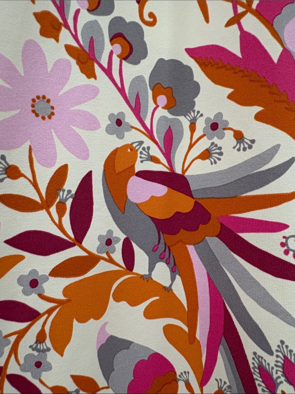 J. McLaughlin Catalina Exotic Bird Flower Print Dress, Size L - Picture 6 of 12